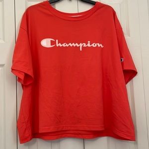 Womens plus champion crop t-shirt